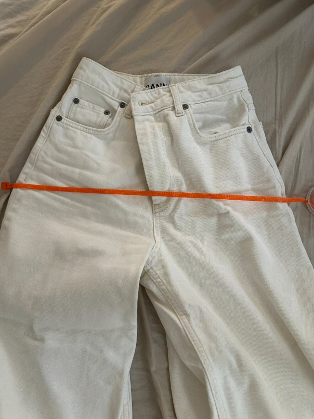 Ganni Wide Legged Denim with High Rise, Cropped Length (Size 24) - Picture 3 of 13